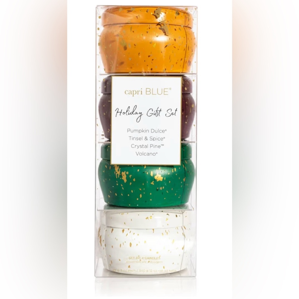 Capri Blue Glimmer Candle Holiday Gift Set  Candles - 3 Oz Each